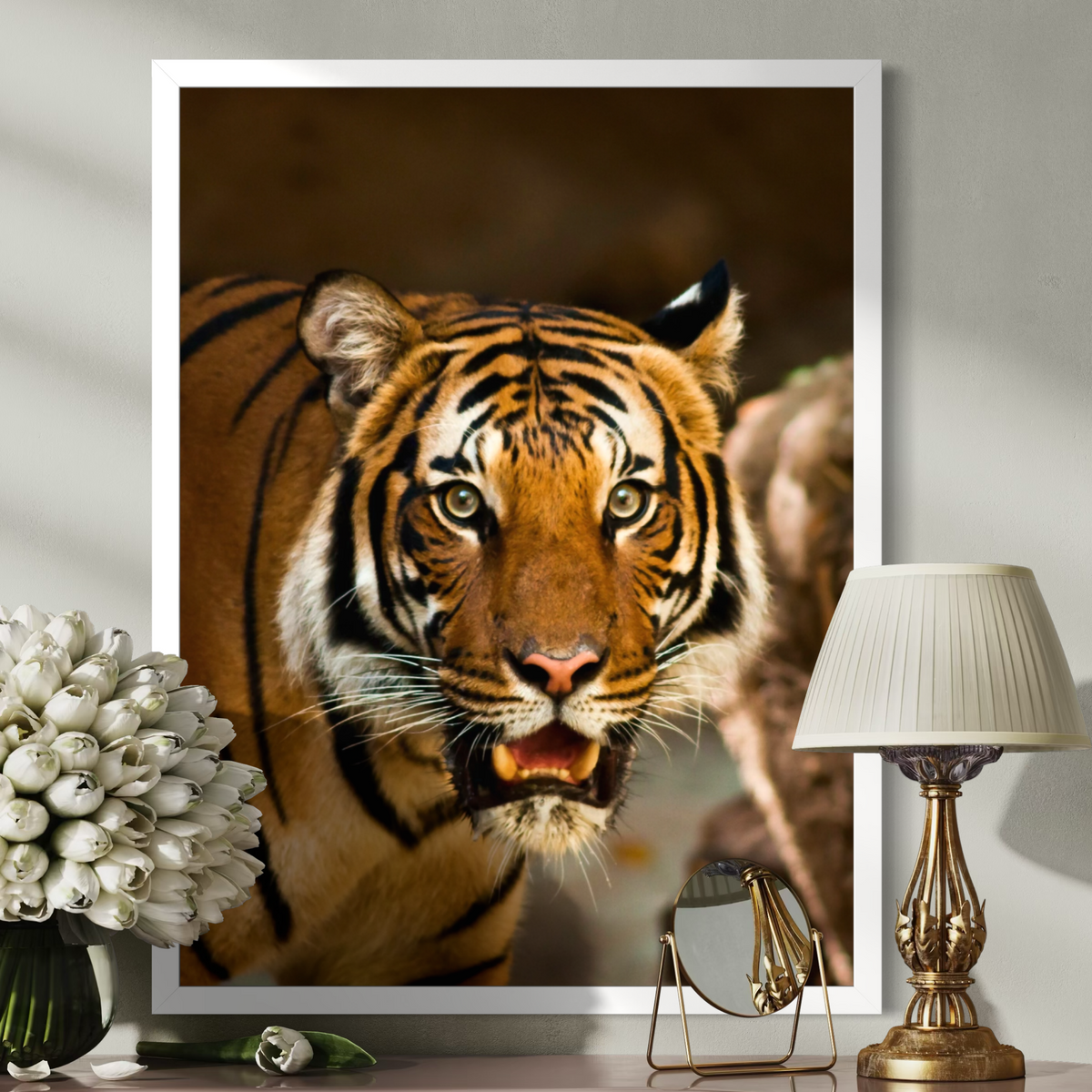 Le regard intense d'un tigre