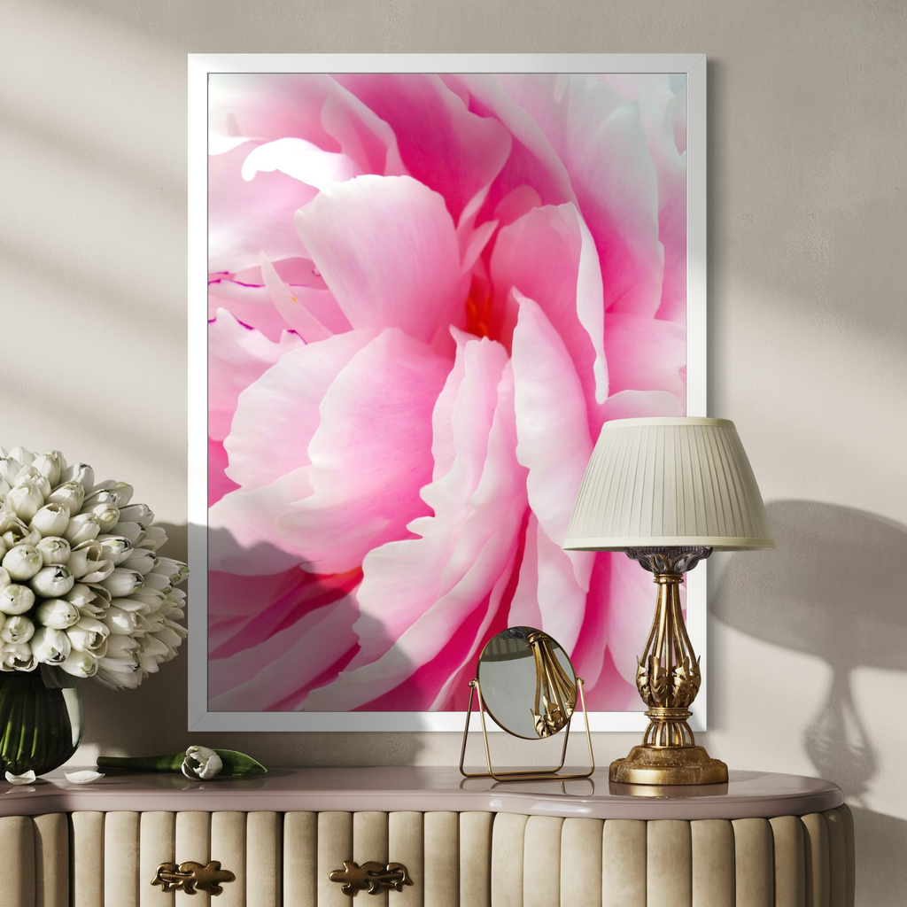 Peonía rosa suave
