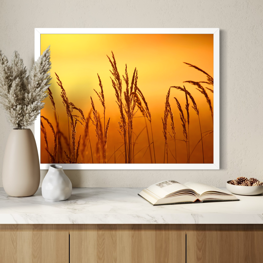 Sunset Reeds Landscape