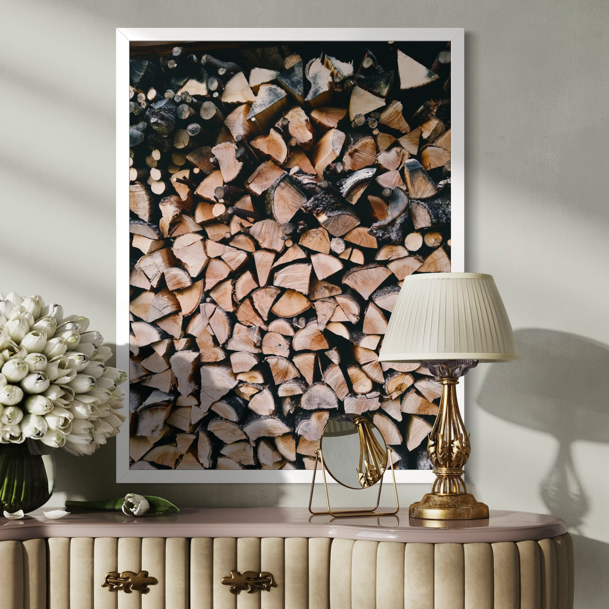 Tas de bois d'automne