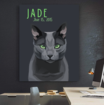 Personalized Pet Cartoon Wall Art | Custom Text & Photo With Live Preview